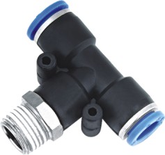 One touch tube fittings PT Male brance Tee