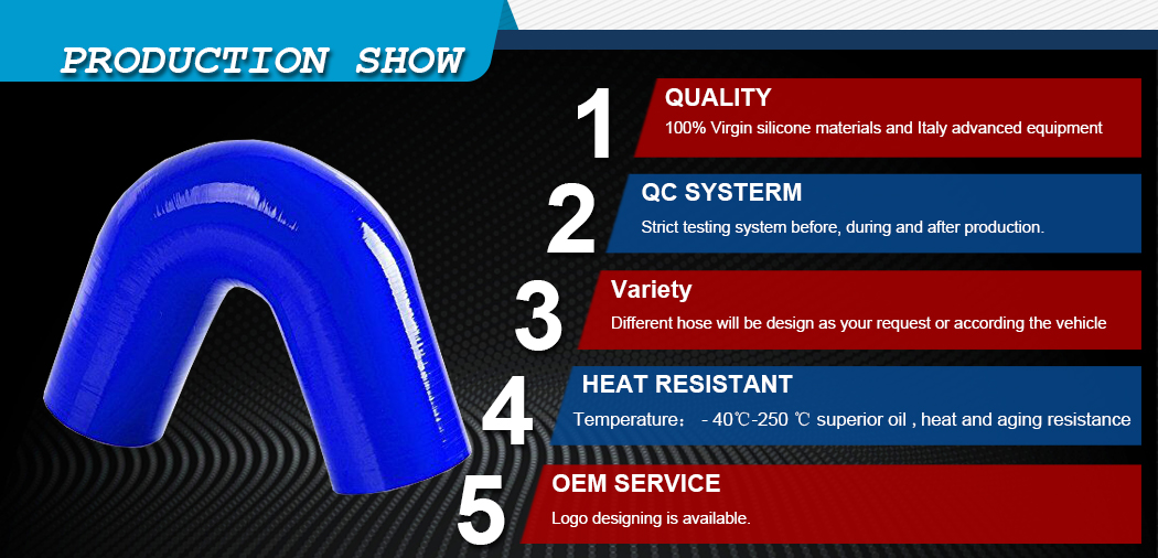 135 degrees elbow silicone hose product show -1