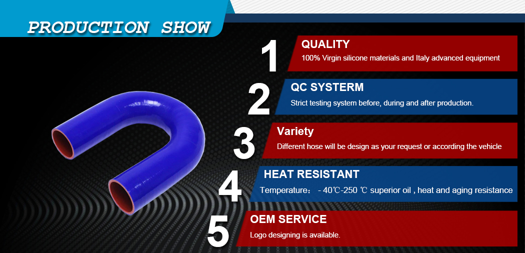180 degrees elbow silicone hose product show -1