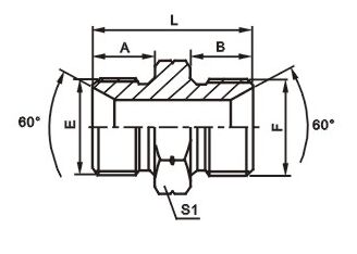 1B-BSP Male Double for 60° seat Bonded Seal