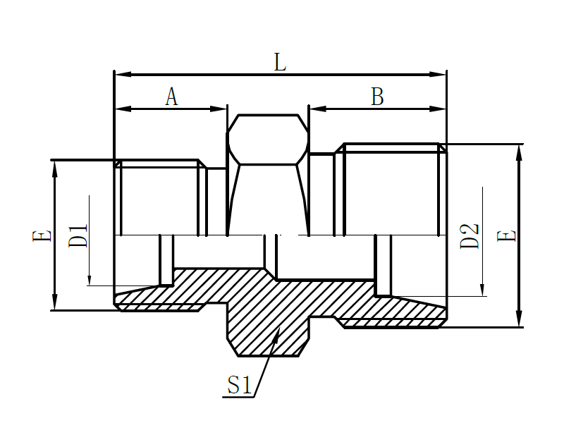 1C-Metric Male 24° Reducers