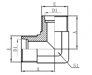 1C9- Metric Male 24° l.T. (90°elbow)