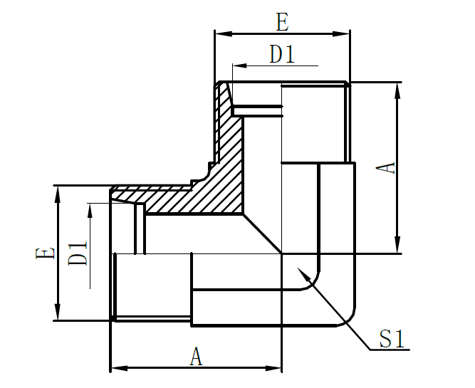 1C9- Metric Male 24° l.T. (90°elbow)