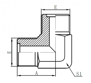 Metric Male O-ring (90°Elbow) – 1E9