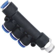 PKB Male Triple Union- One Touch Tube Fittings