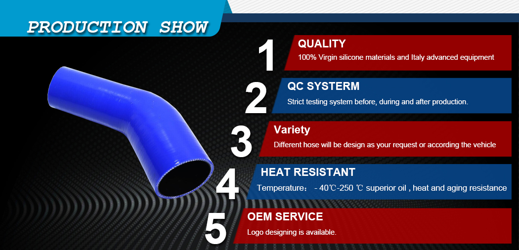 45 degrees elbow reducer silicone hose product show-1