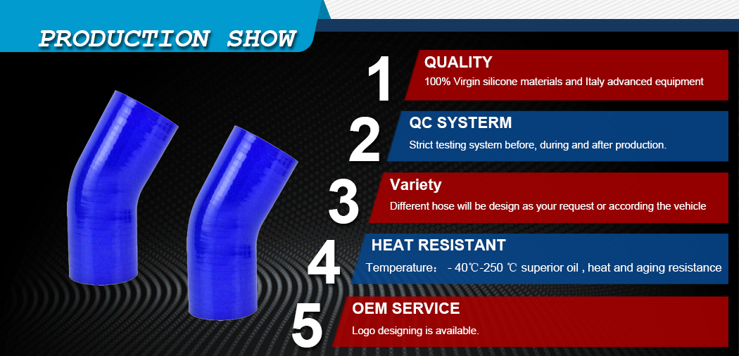 45 degrees elbow silicone hose product show -1