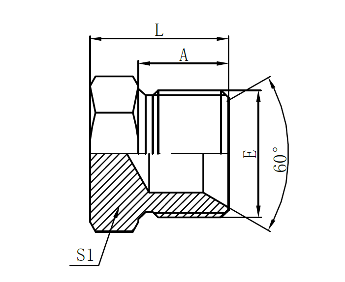 4B- BSP Male Double for 60° Seat or Bonded Seal Plug