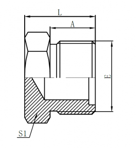 4E- Metric Male O-ring plug