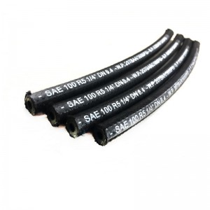 Steel Wire Reinforced Hydraulic Hose SAE100 R5 Textile Braided Cover