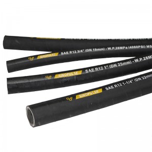 Four steel wire spiral Hydraulic Hose SAE100 R12 Super high Pressure