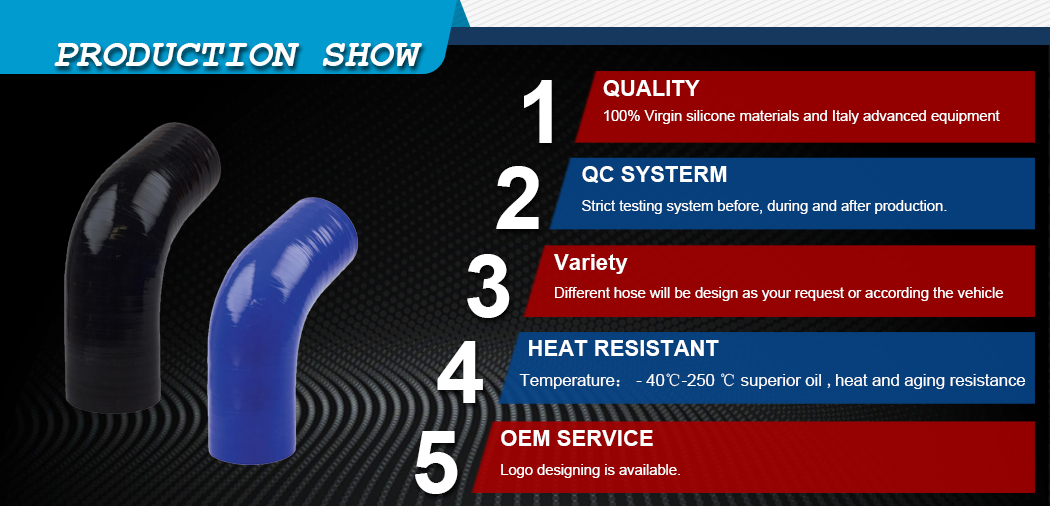 67 degrees elbow silicone hose product show -1
