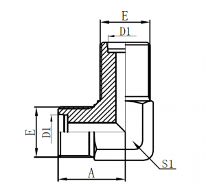 6C9-90° Metric Male 24° L.T. Bulkhead (90° Elbow)