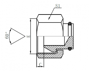 9B- BSP Female 60° Cone Seal Plug