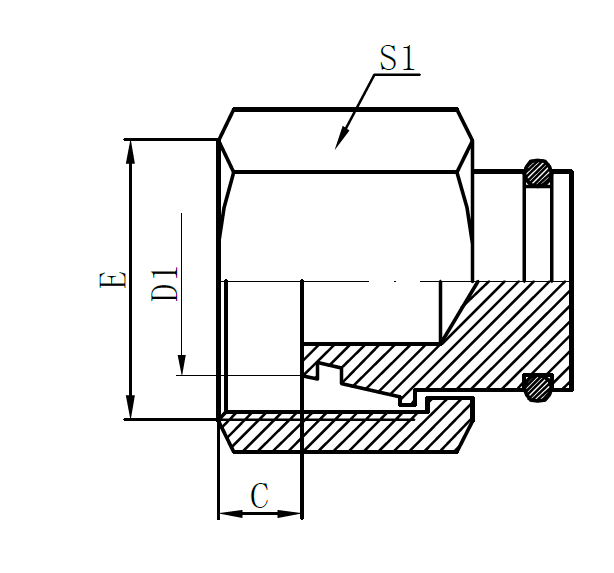 9D-Metric Female 24° H.T. Plug