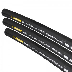 Four steel wire spiral Hydraulic Hose SAE100 R12 Super high Pressure