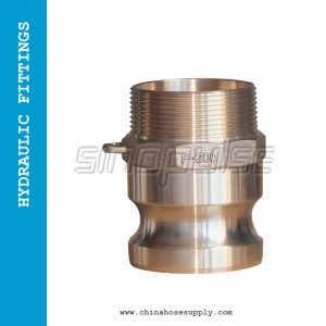 Brass Camlock Coupling Type F  male grooved adaptor and a male pipe thread (NPT/BSPT)