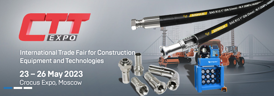 Welcome to meet us in Russian Moscow Bauma CTT! China top quality hydraulic hose pipe/ hydaulic hose fittings
