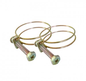 Double wires hose clamps