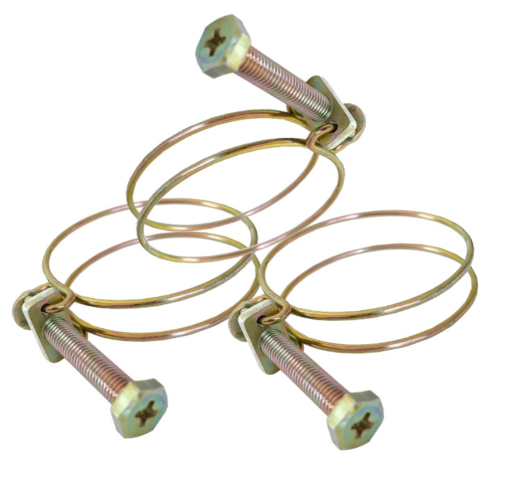 Double wires hose clamps