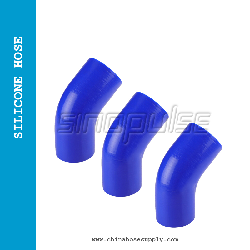 High Temperature Pressure Silicone 45 degrees Elbow Hose SAEJ20